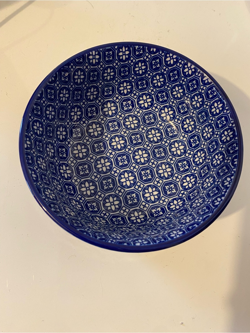 Kitchen & Table Blue & White 5” Ceramic Bowl